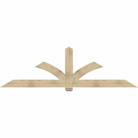 Ekena Millwork Redmond Rough Sawn Timber Gable Bracket, Douglas Fir, 108"W x 31 1/2"H x 2"D x 6"F, 7/12 Pitch GBW108X31X0206RED00RDF